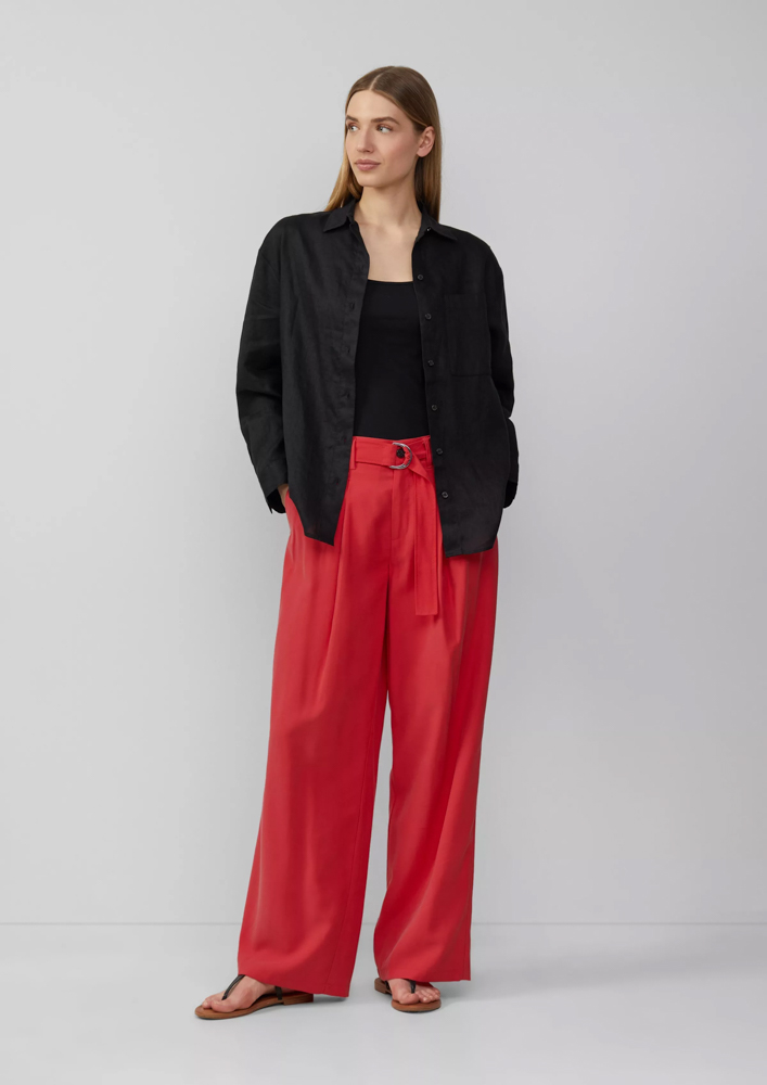 Γυναικείο Λινό Πουκάμισο Μαύρο S.Oliver 2163684-9999