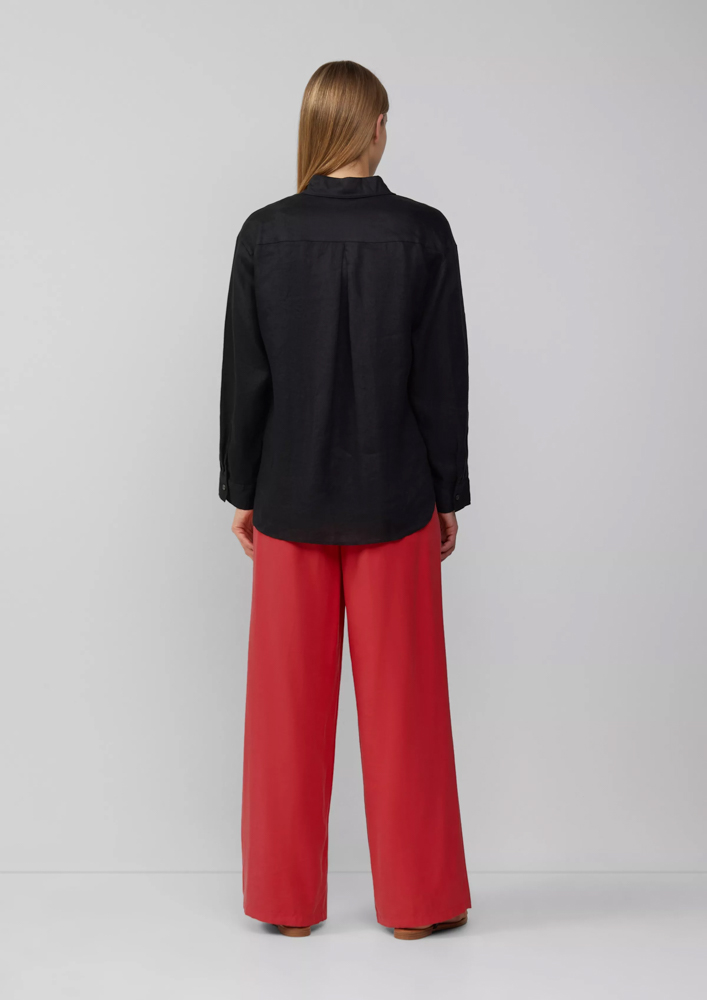 Γυναικείο Λινό Πουκάμισο Μαύρο S.Oliver 2163684-9999