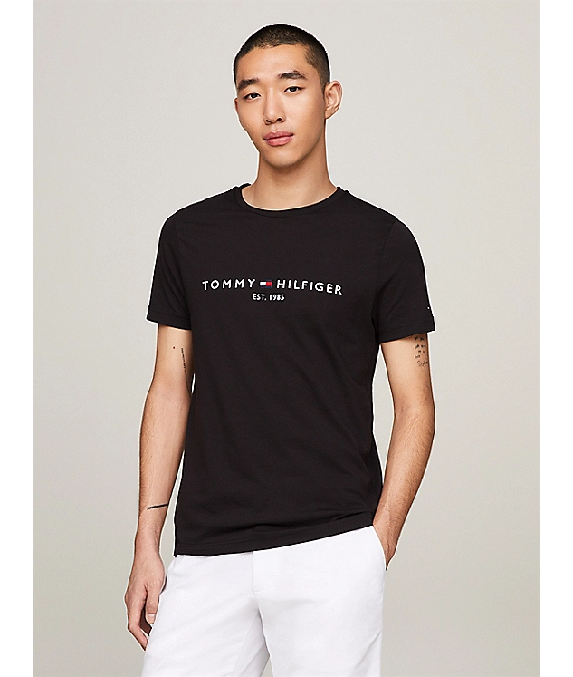 Ανδρικό T-shirt Μαύρο Tommy Hilfiger MW0MW11465-BAS