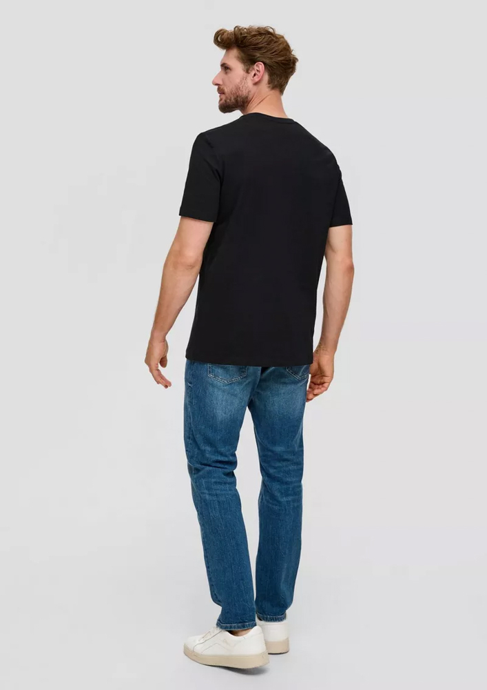 Ανδρικό T-shirt Μαύρο S.Oliver 2139909-99D1