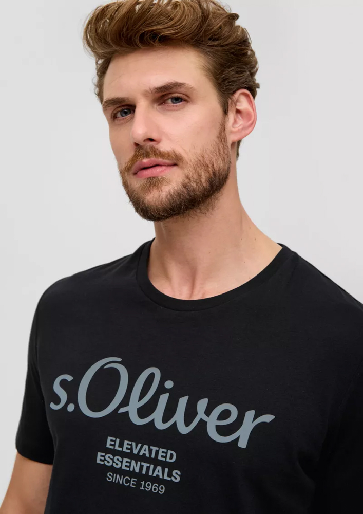 Ανδρικό T-shirt Μαύρο S.Oliver 2139909-99D1