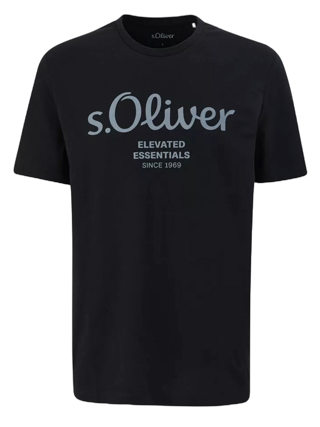Ανδρικό T-shirt Μαύρο S.Oliver 2139909-99D1