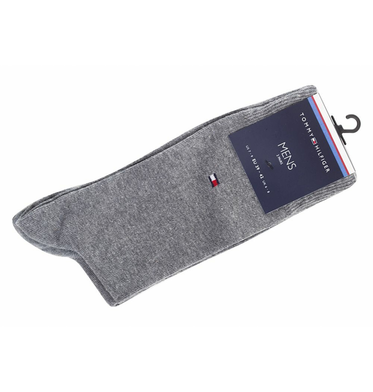 Ανδρικές Κάλτσες 2 Τεμαχίων Γκρι Tommy Hilfiger 371111-758 MIDDLE GREY MELANGE