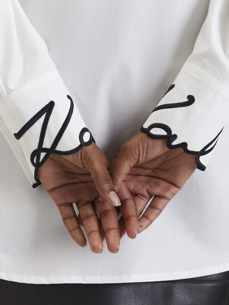 Γυναικείο Πουκάμισο Λευκό Karl Lagerfeld A3W11023-100 WHITE