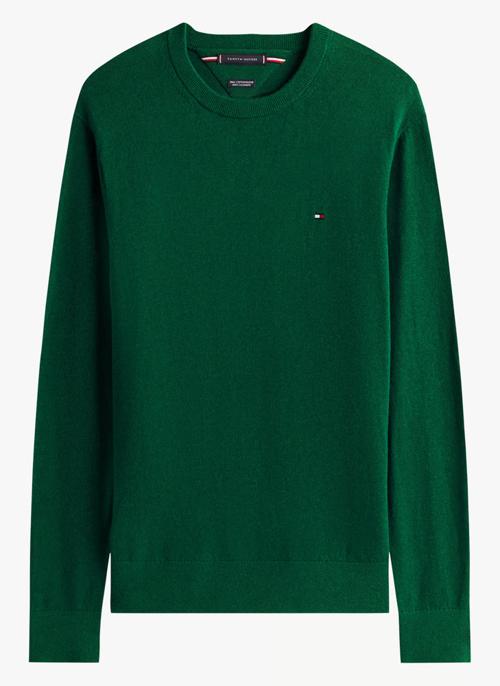 Ανδρικό Πουλόβερ Πράσινο Tommy Hilfiger MW0MW28046-MQ8