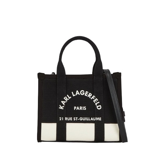Γυναικεία K/Rsg Mini Tote Τσάντα Μαύρη Karl Lagerfeld A3W50027-1UG CANNOLI CREAM BL