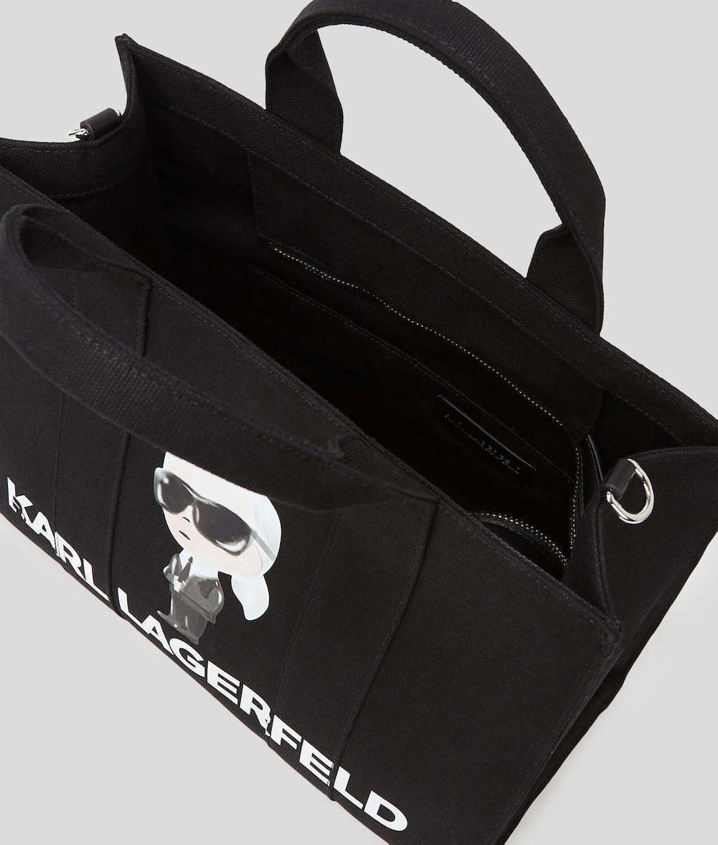 Γυναικεία Ikon Karl Square Tote Τσάντα Μαύρη Karl Lagerfeld A2W50047-999 BLACK