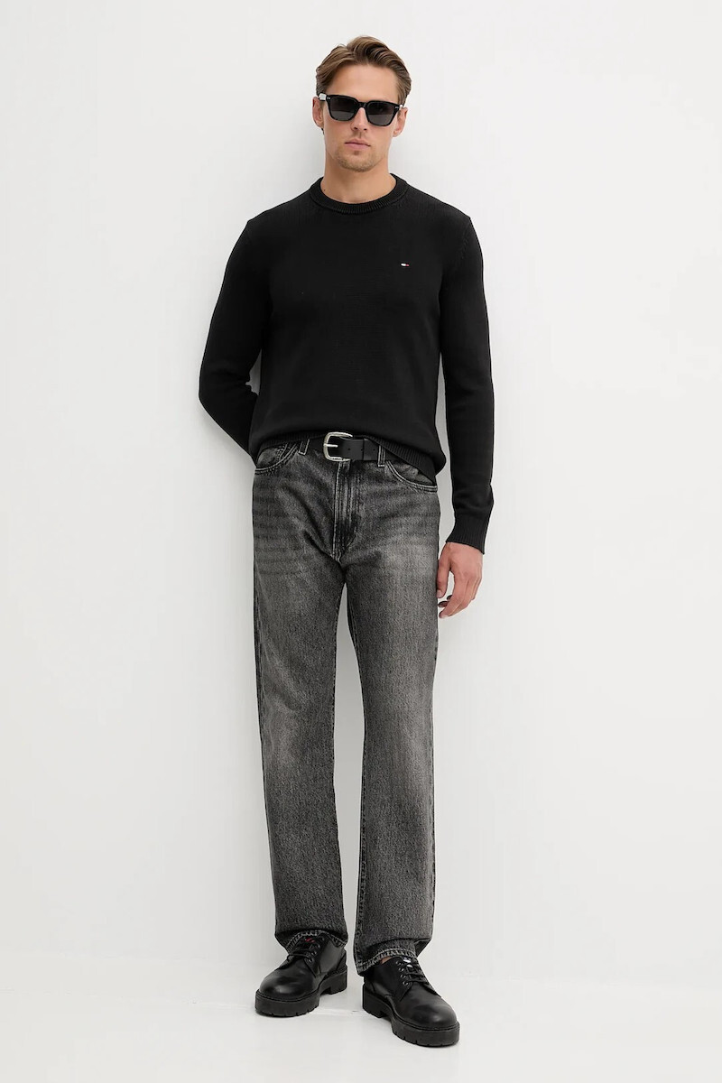 Ανδρικό Πουλόβερ Μαύρο Tommy Jeans DM0DM21787-BDS