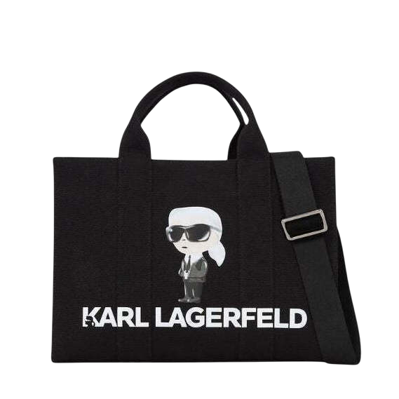 Γυναικεία Ikon Karl Square Tote Τσάντα Μαύρη Karl Lagerfeld A2W50047-999 BLACK
