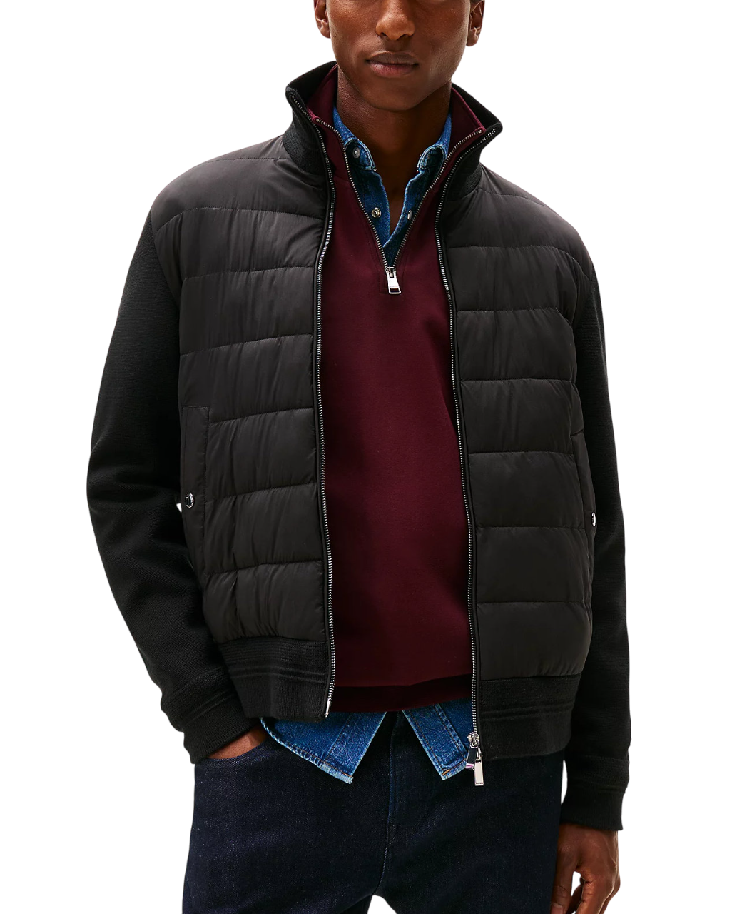 Ανδρικό Μπουφάν Μαύρο Tommy Hilfiger MW0MW40774-BDS