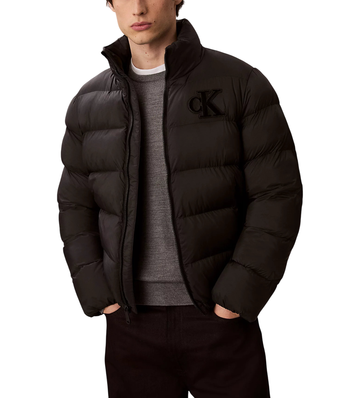 Ανδρικό Monogram Μπουφάν Μαύρο Calvin Klein LV04RD528G-UB1