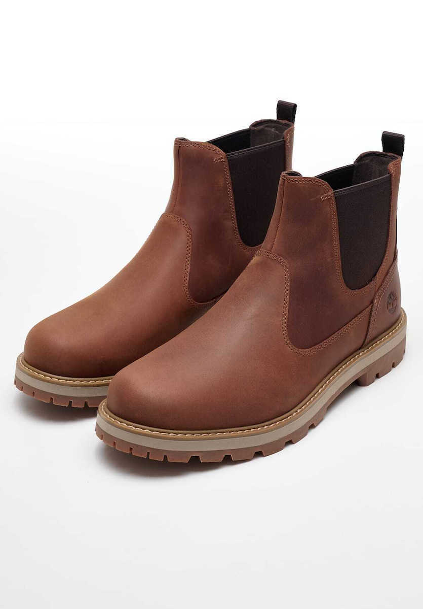 Ανδρικά Δερμάτινα Britton Road Chelsea Μποτάκια Καφέ Timberland TB0A6A4W-EM5