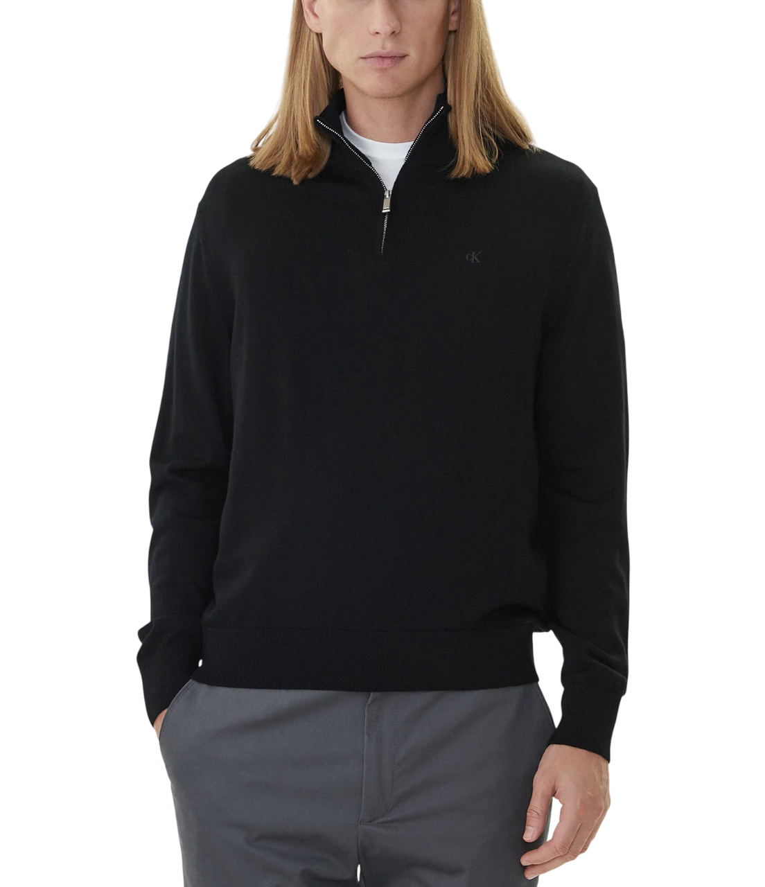 Ανδρικό Μάλλινο Πουλόβερ Μαύρο Calvin Klein LV04LD318G-UB1