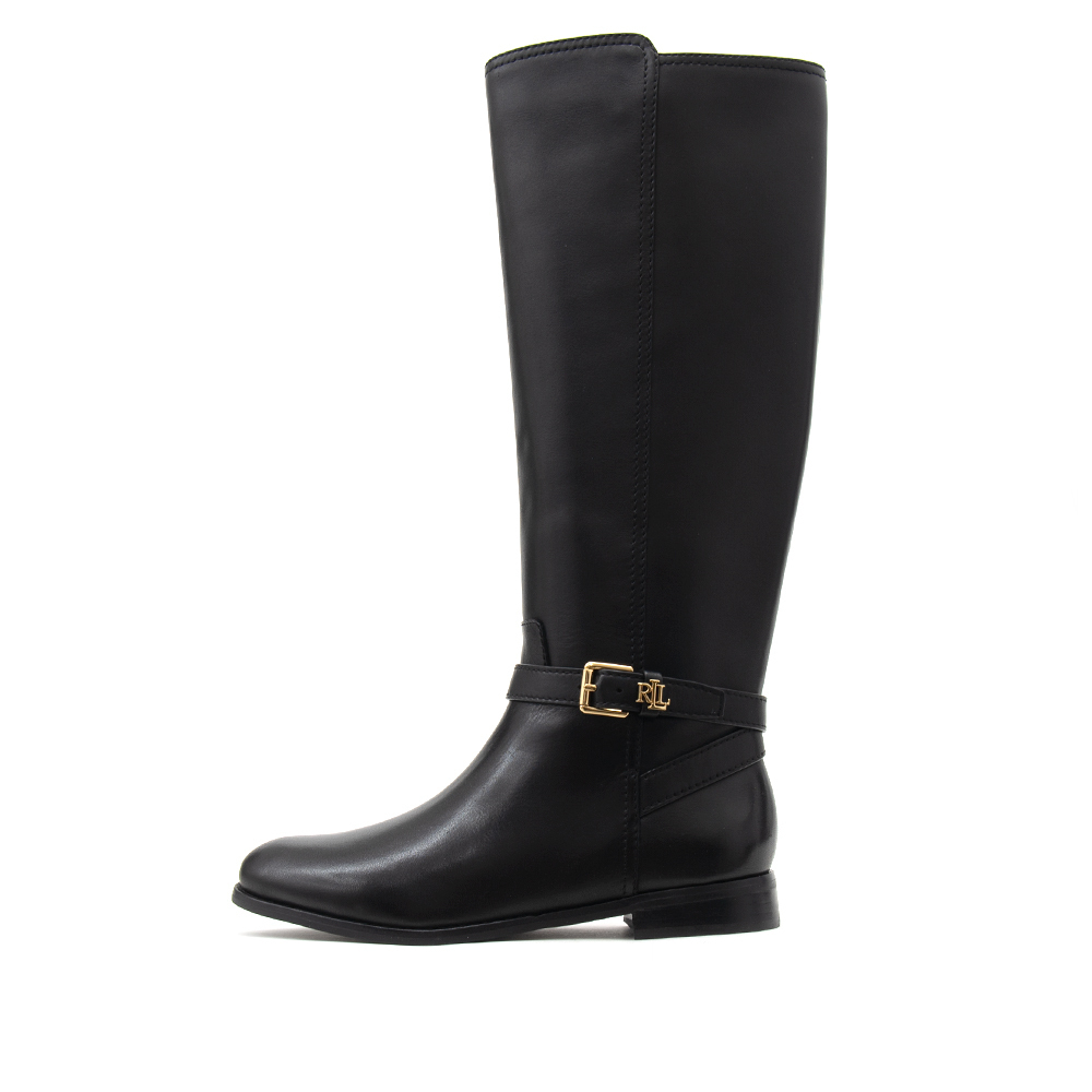 Γυναικείες Δερμάτινες Brooke II Μπότες Μαύρες Ralph Lauren 802967769001-BLACK