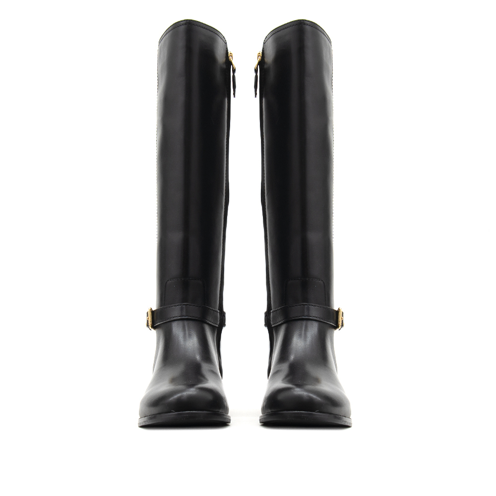 Γυναικείες Δερμάτινες Brooke II Μπότες Μαύρες Ralph Lauren 802967769001-BLACK