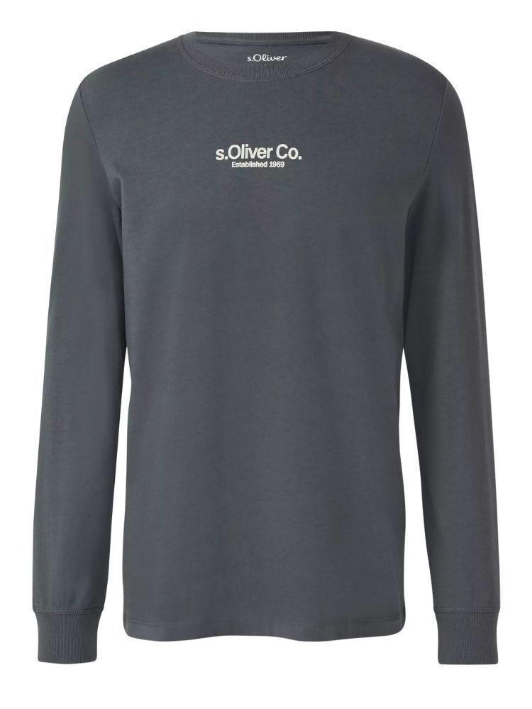 Ανδρικό Μακρυμάνικο T-shirt Γκρι S.Oliver 2169157-95D1