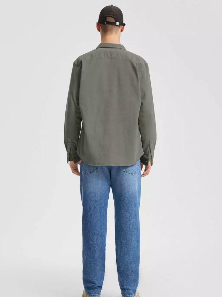 Ανδρικό Κοτλέ Πουκάμισο Λαδί S.Oliver 2170384-7929