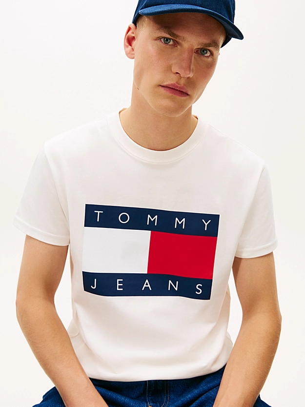 Ανδρικό T-shirt Εκρού Tommy Jeans DM0DM22645-YBH