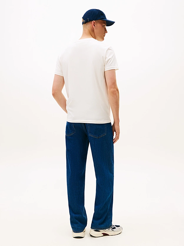 Ανδρικό T-shirt Εκρού Tommy Jeans DM0DM22645-YBH