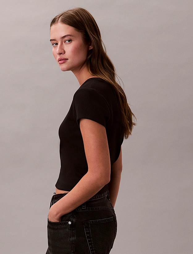 Γυναικείο T-shirt Μαύρο Calvin Klein LV047C200G-UB1