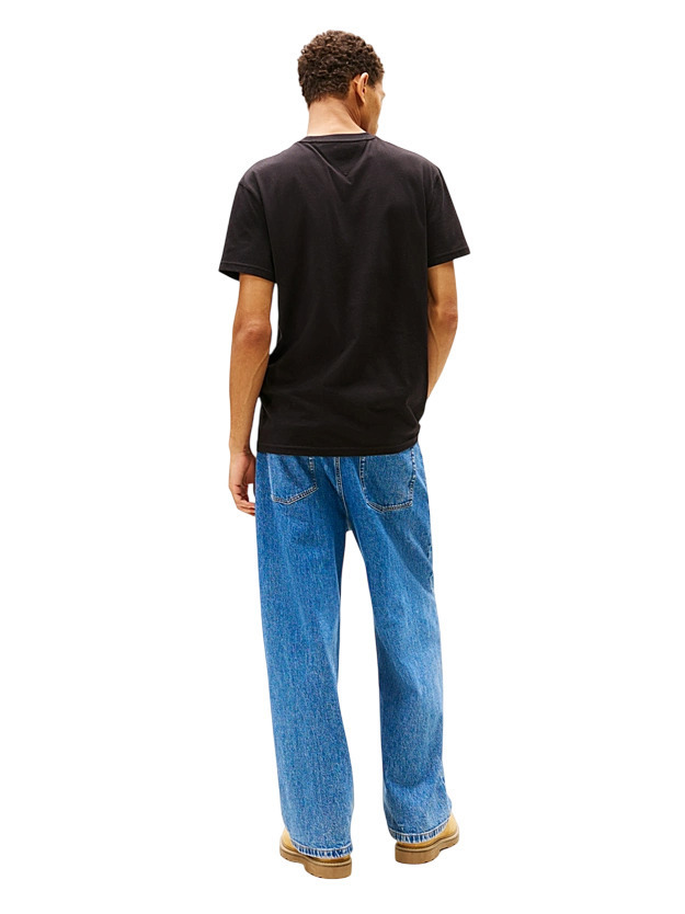 Ανδρικό T-shirt Μαύρο Tommy Jeans DM0DM22317-BDS