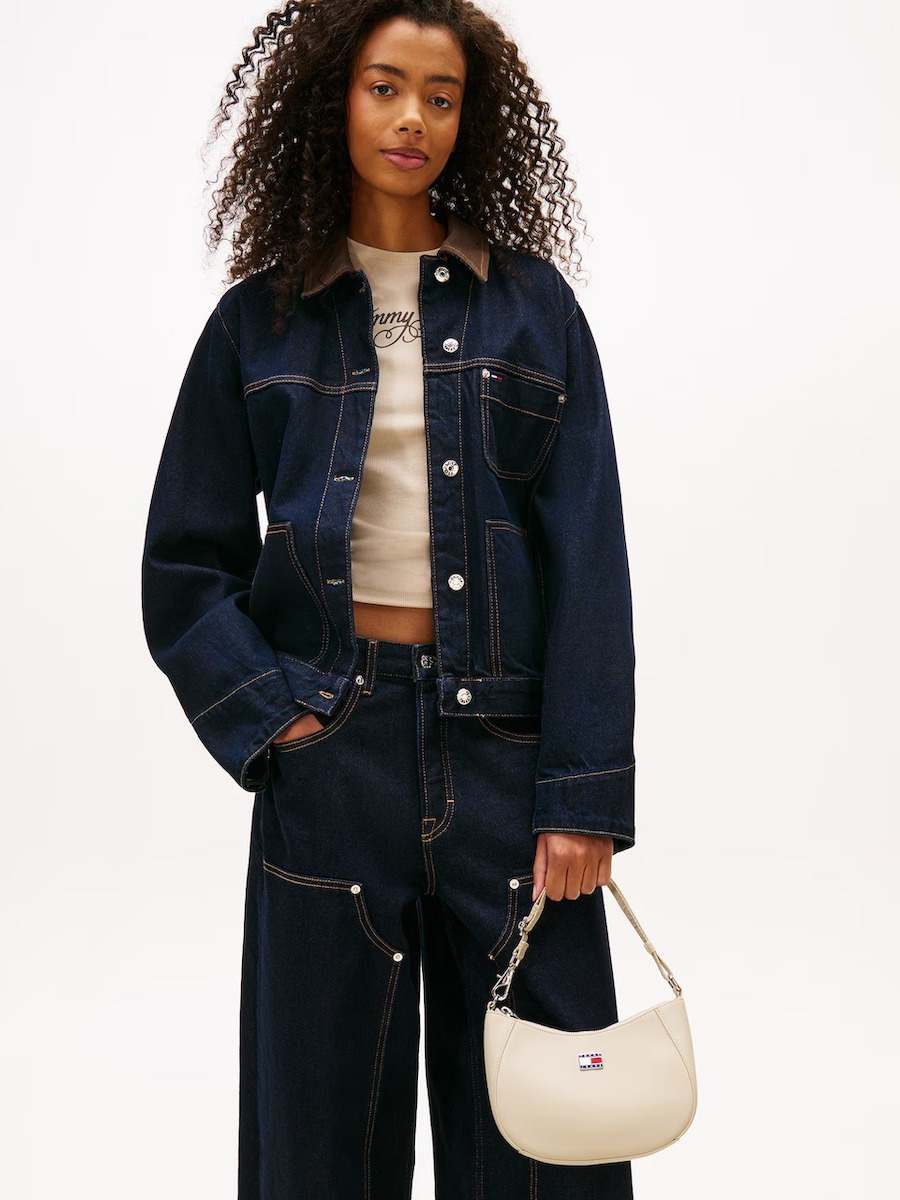 Γυναικεία Τσάντα Ώμου Μπεζ Tommy Jeans AW0AW18064-ABY