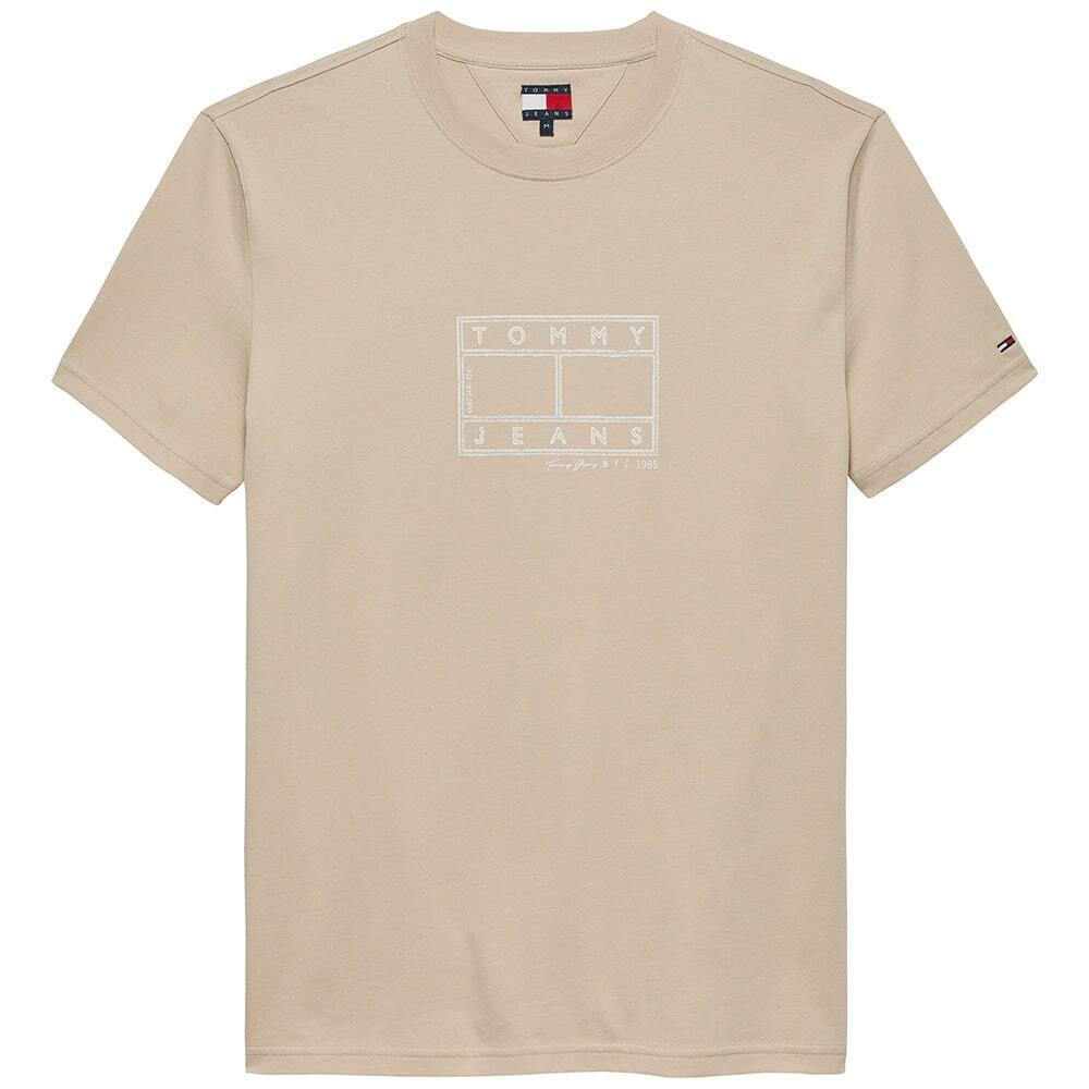Ανδρικό T-shirt Μπεζ Tommy Jeans DM0DM22317-ABY