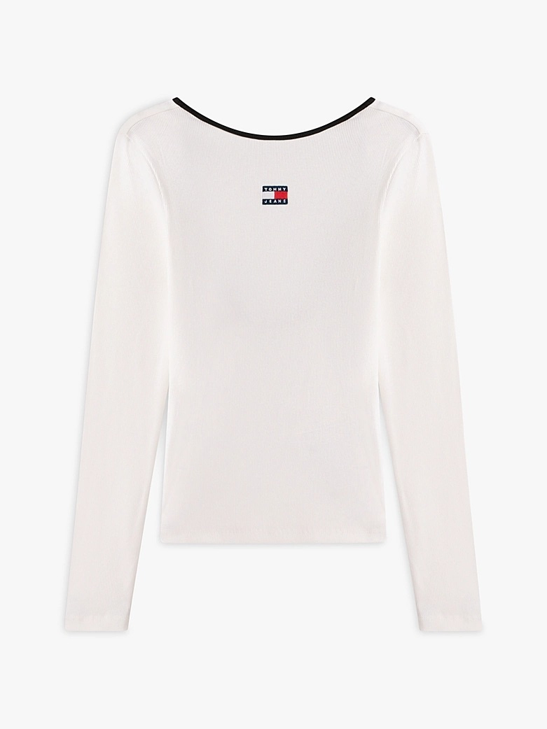 Γυναικεία Μακρυμάνικη Μπλούζα Λευκή Tommy Jeans DW0DW21839-YBL