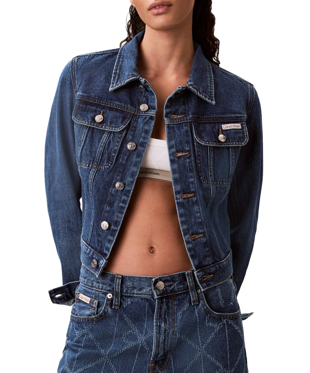 Γυναικείο Τζιν Μπουφάν Navy Μπλε Calvin Klein LV047E629G-MZK