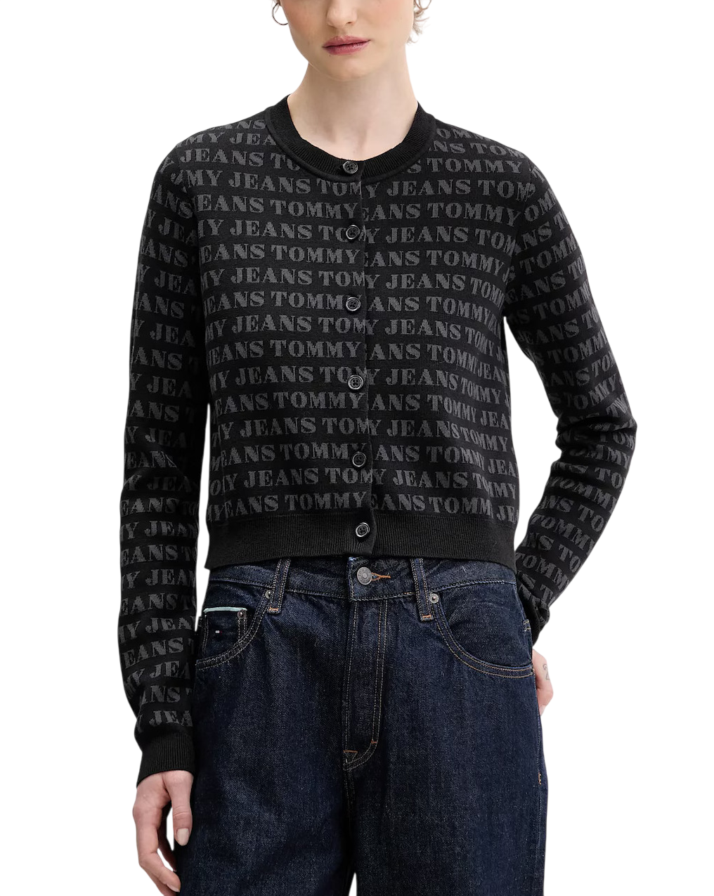 Γυναικεία Ζακέτα Μαύρη Tommy Jeans DW0DW22030-0GJ