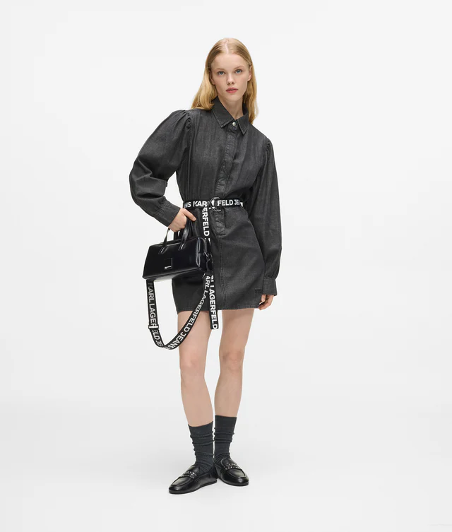 Γυναικείο Τζιν Φόρεμα Μαύρο Karl Lagerfeld Jeans B1W13038-1BJ WASHED BLACK