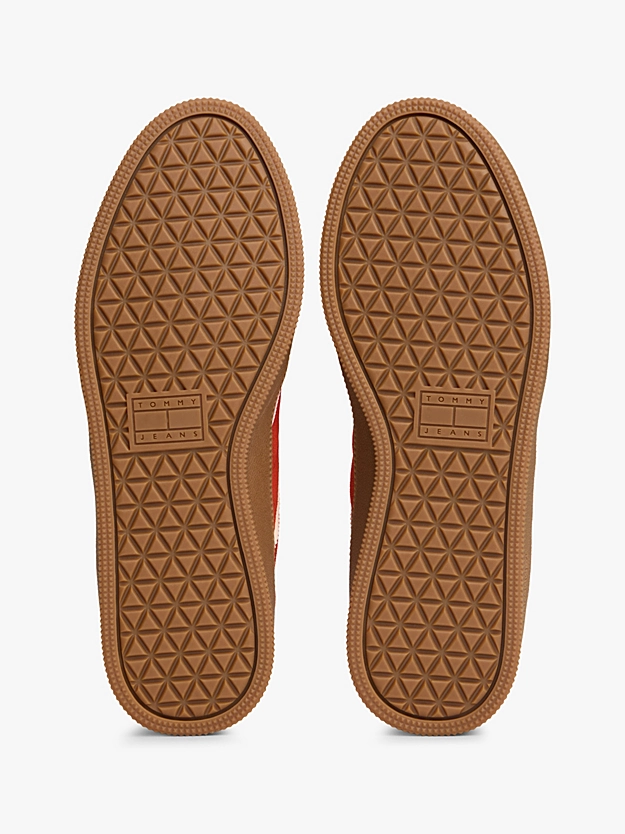 Γυναικεία Δερμάτινα Greenwich Sneakers Μπορντό Tommy Jeans EN0EN02924-XKK