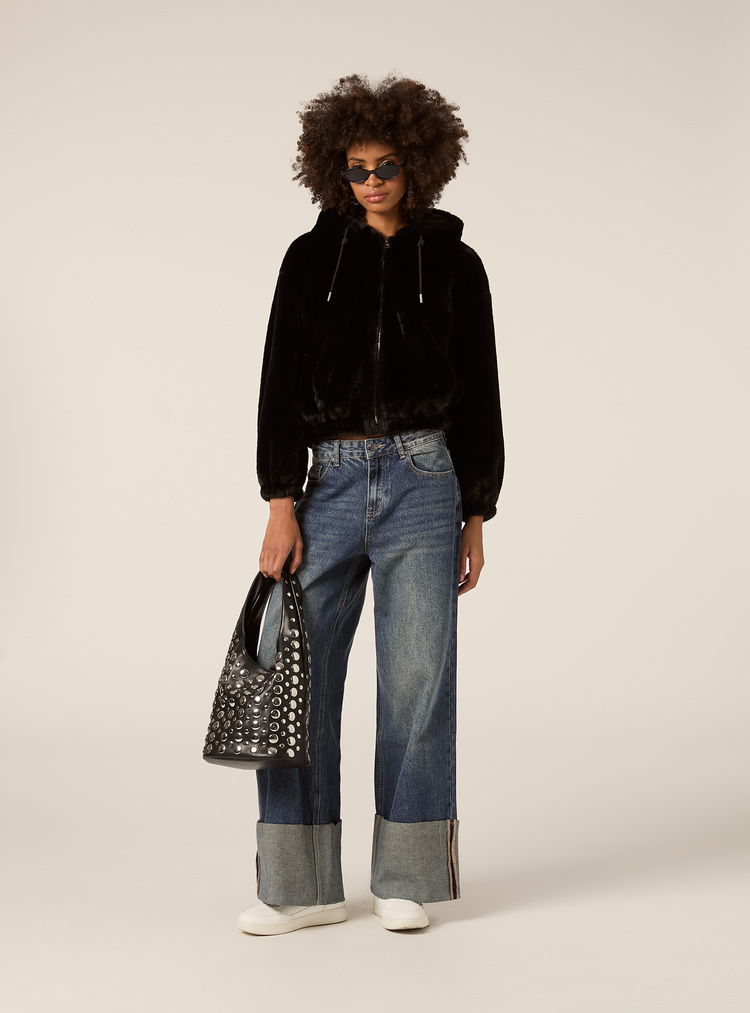 Γυναικεία Eco Γούνα Μαύρη Alcott GB2121DOAX15-BLACK