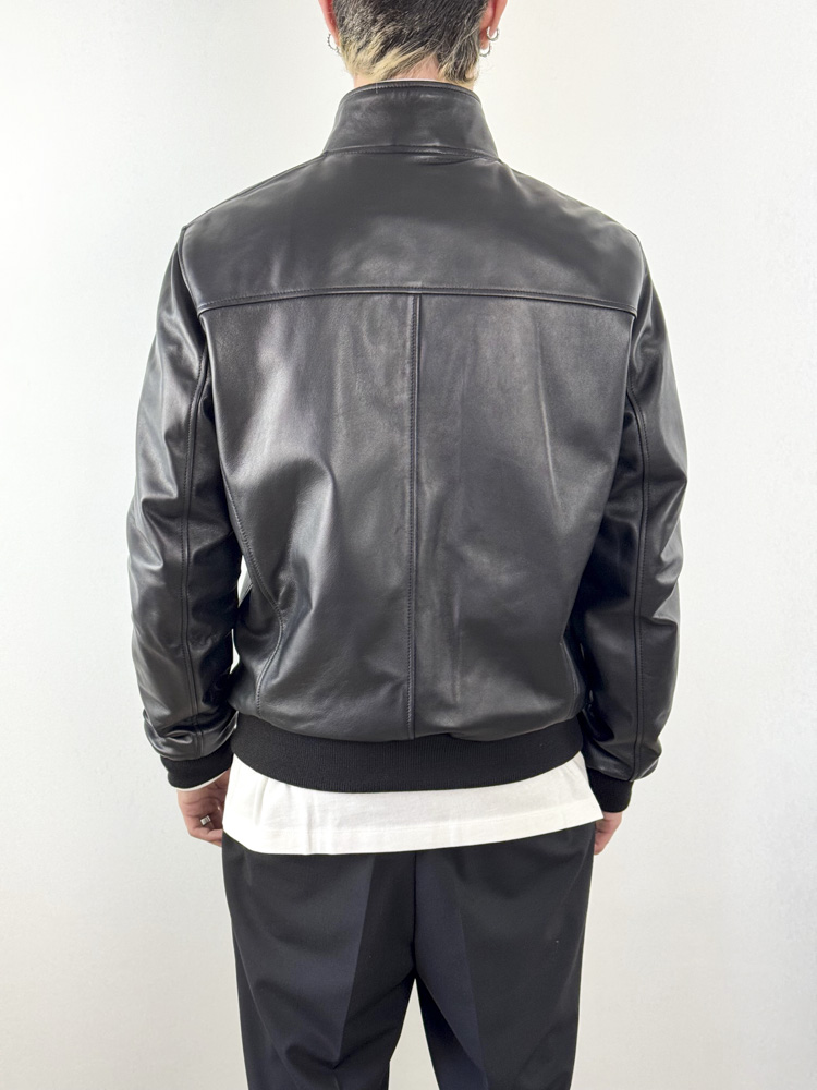 Ανδρικό Δερμάτινο Μπουφάν Μαύρο Maffei 51220-NERO