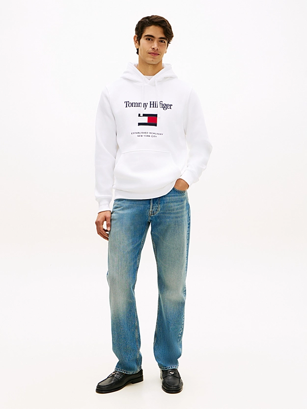 Ανδρικό Φούτερ Λευκό Tommy Hilfiger MW0MW42735-YBR
