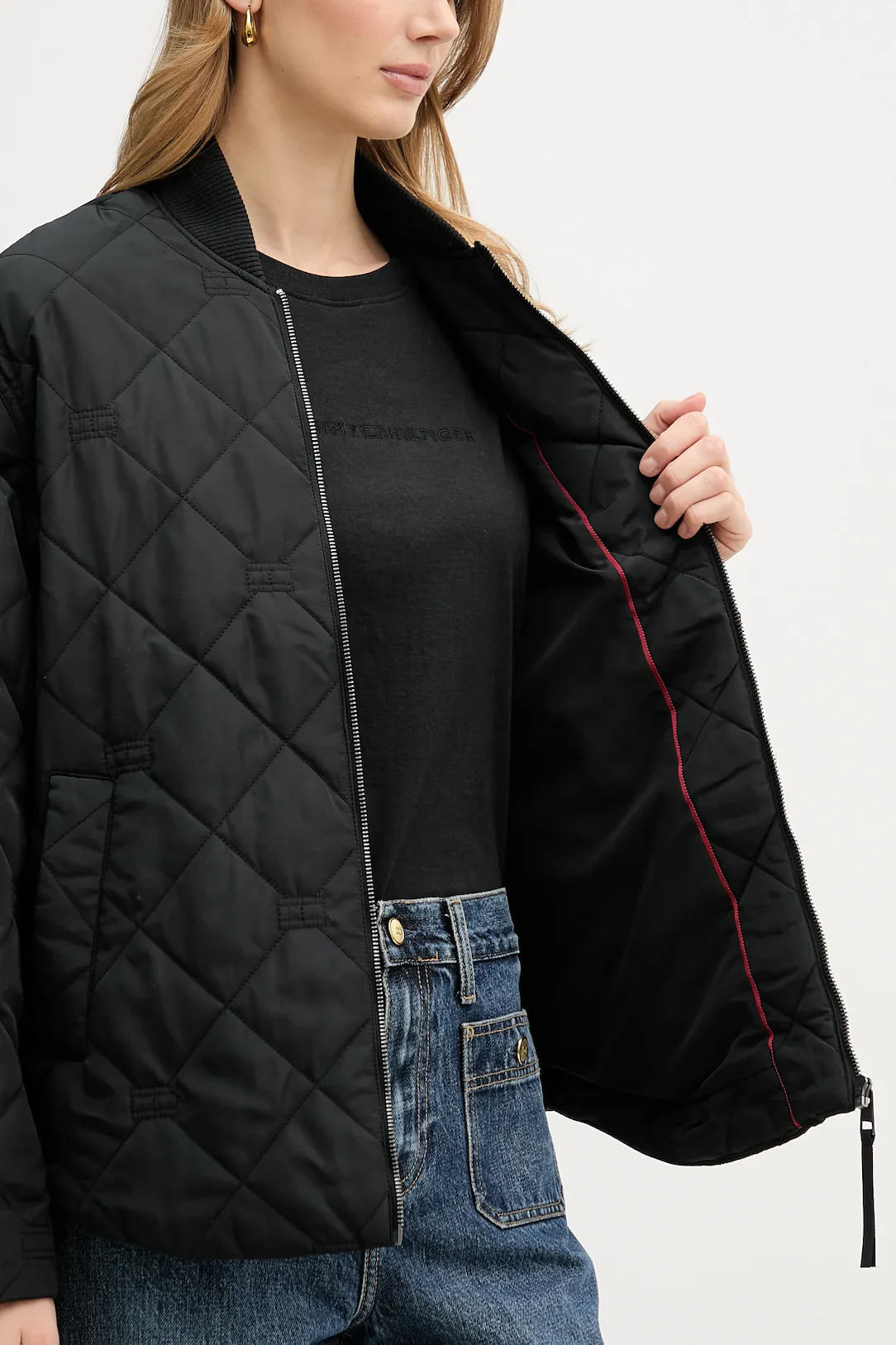 Γυναικείο Bomber Μπουφάν Μαύρο Tommy Hilfiger WW0WW48691-BDS