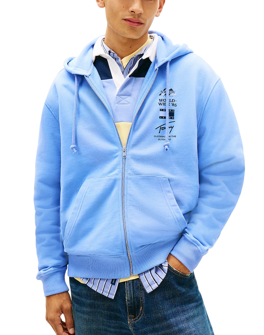 Ανδρική Ζακέτα Γαλάζια Tommy Jeans DM0DM22378-C58