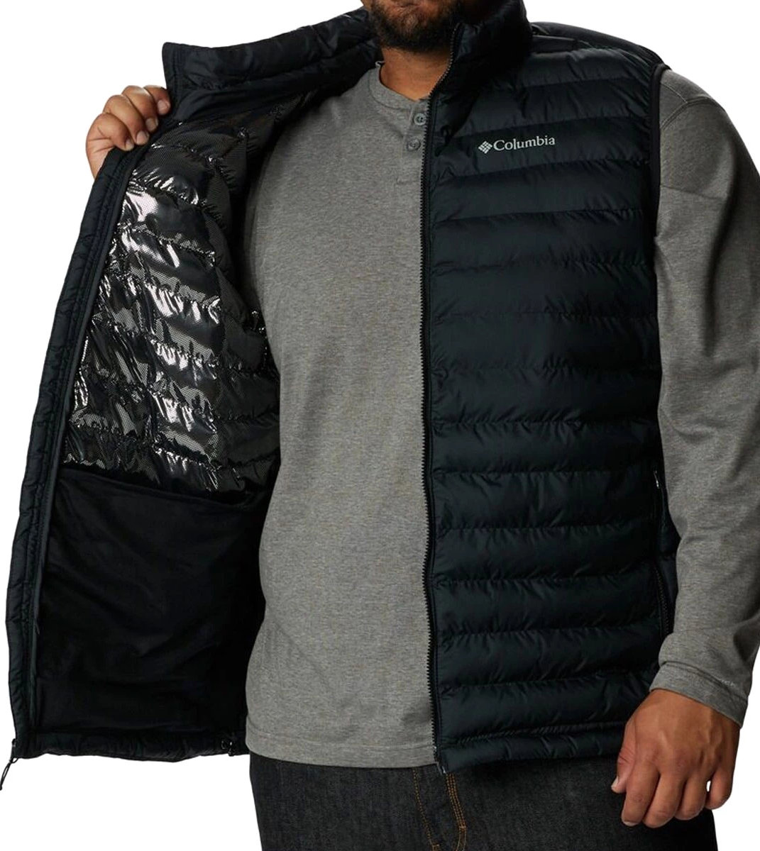 Ανδρικό Plus Size Powder Lite II Γιλέκο Μαύρο Columbia 2086972-010