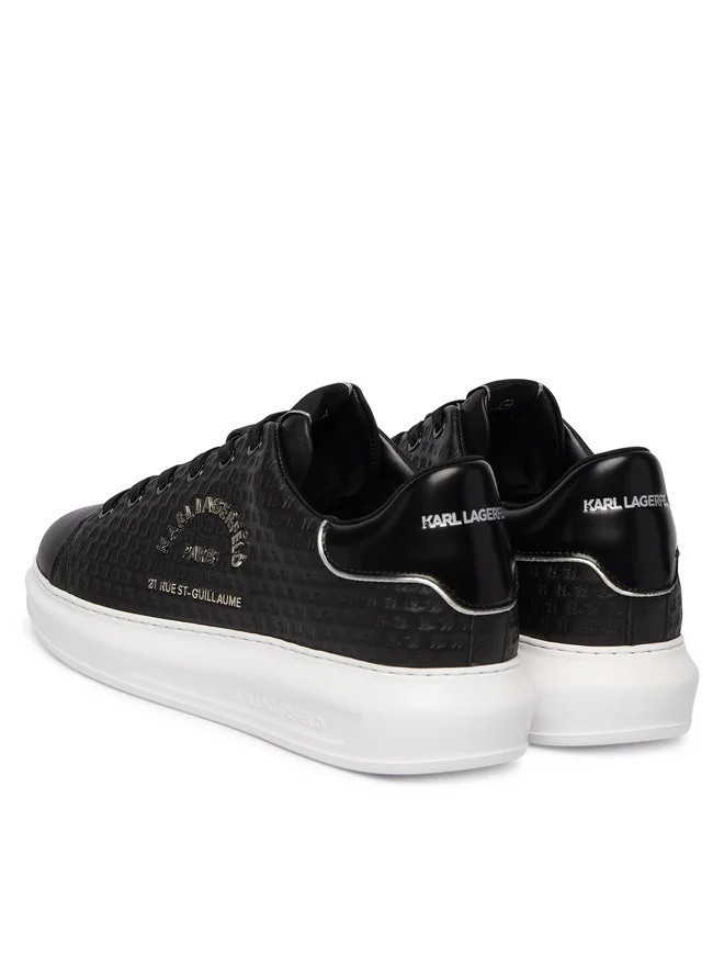 Ανδρικά Δερμάτινα KAPRI KL Microgram Sneakers Μαύρα Karl Lagerfeld KL52536K-000 BLACK