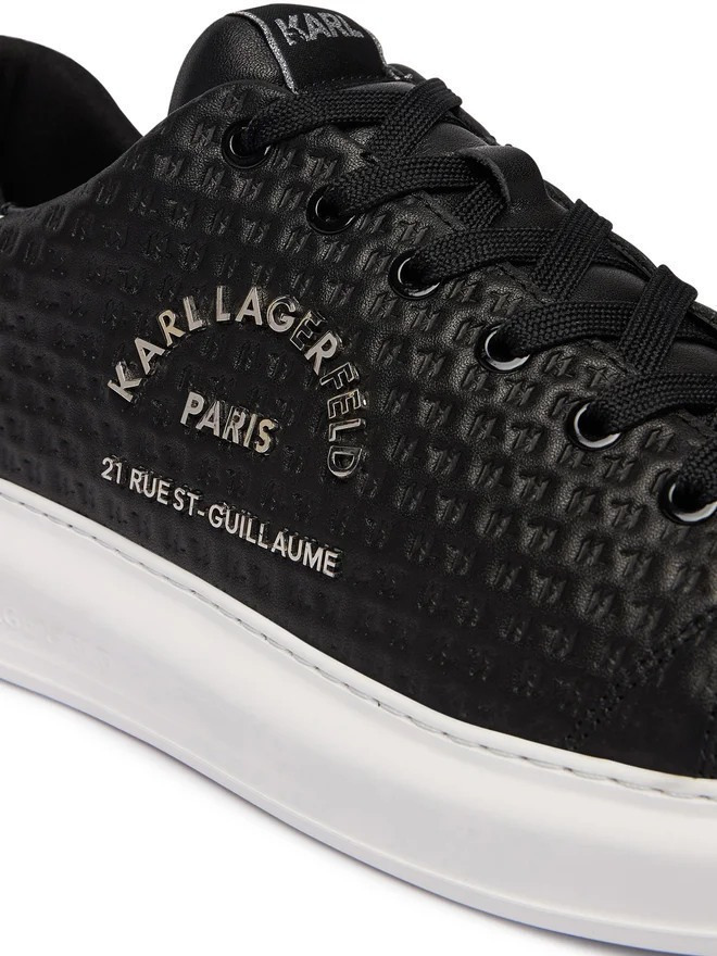 Ανδρικά Δερμάτινα KAPRI KL Microgram Sneakers Μαύρα Karl Lagerfeld KL52536K-000 BLACK