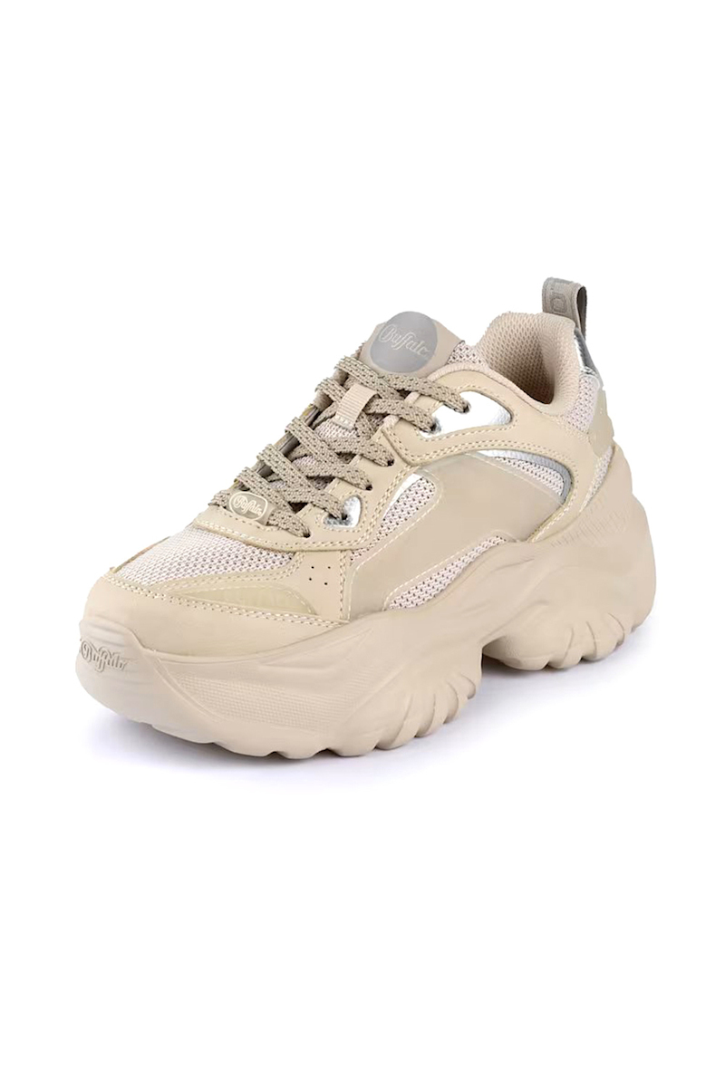 Γυναικεία Bliss Mesh Sneakers Μπεζ Buffalo BUF1636588-CREAM SILVER