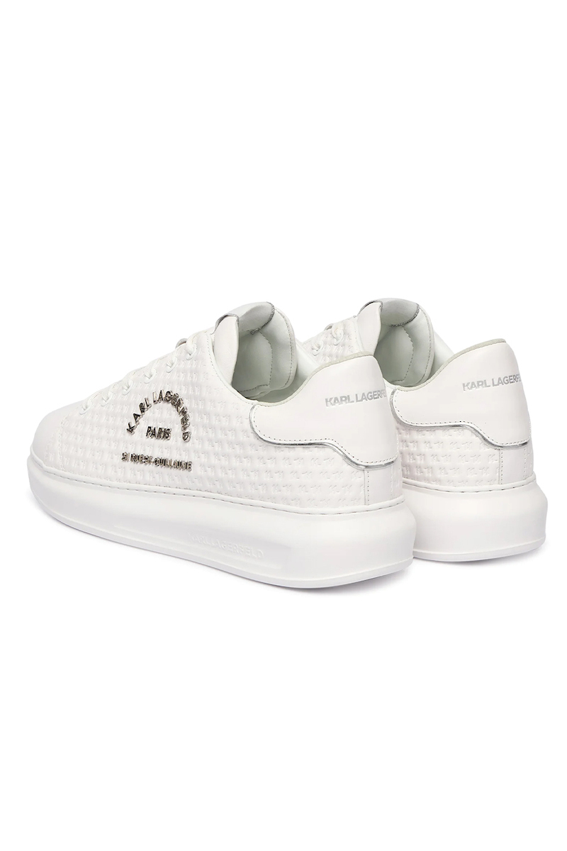 Ανδρικά Δερμάτινα KAPRI KL Microgram Sneakers Λευκά Karl Lagerfeld KL52536K-011 WHITE