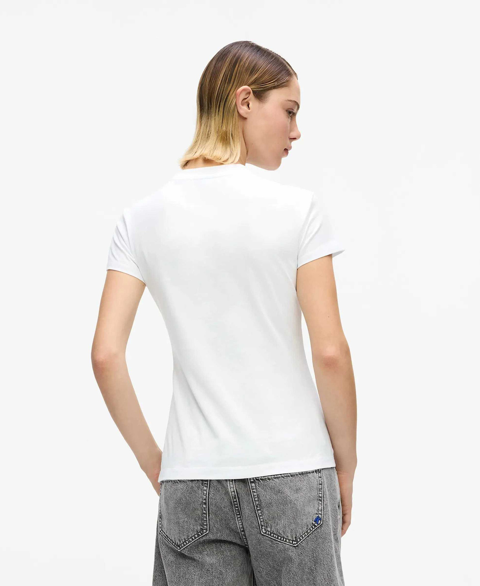 Γυναικείο Slim T-shirt Λευκό Karl Lagerfeld Jeans B2W17064-100 WHITE