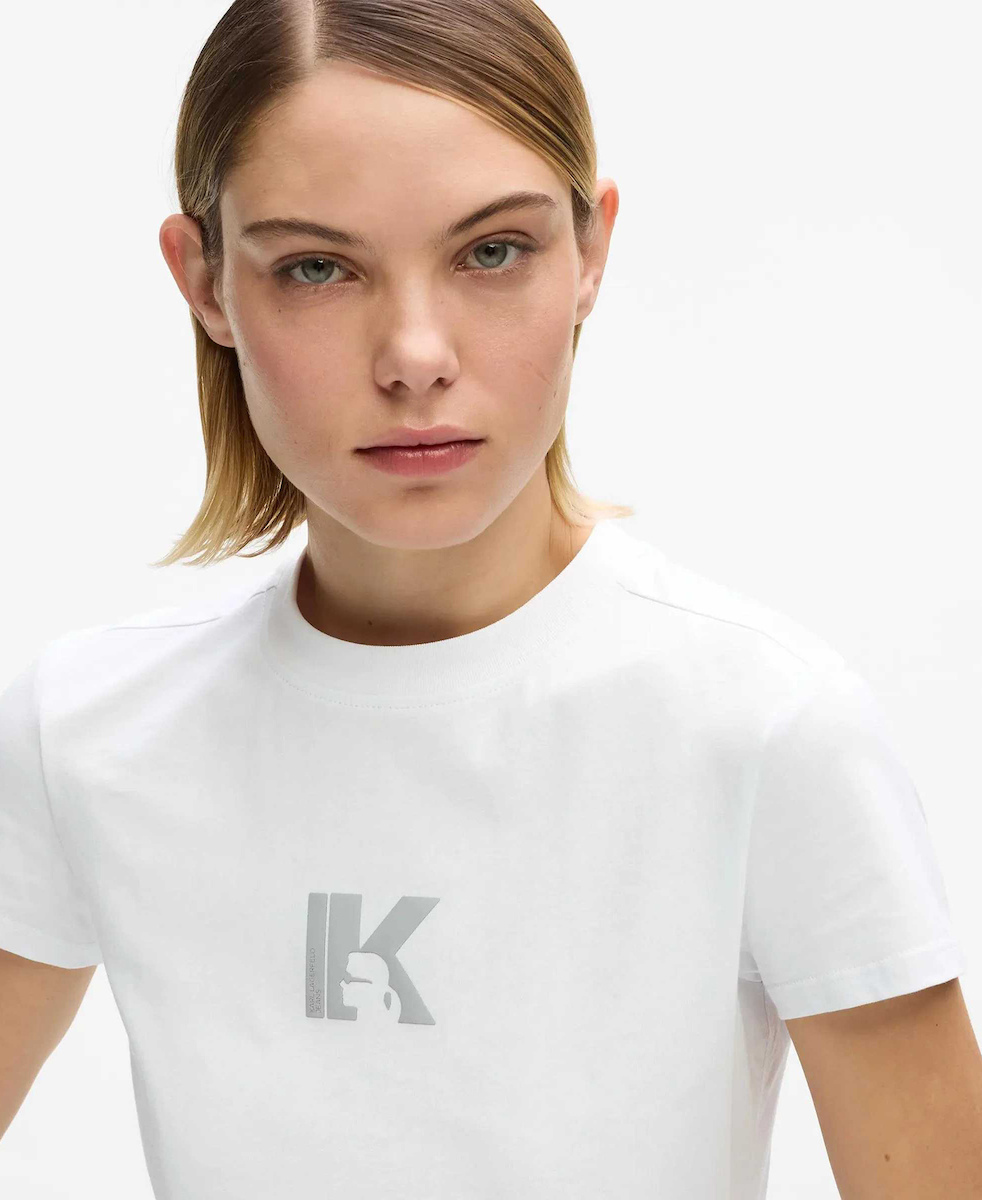 Γυναικείο Slim T-shirt Λευκό Karl Lagerfeld Jeans B2W17064-100 WHITE