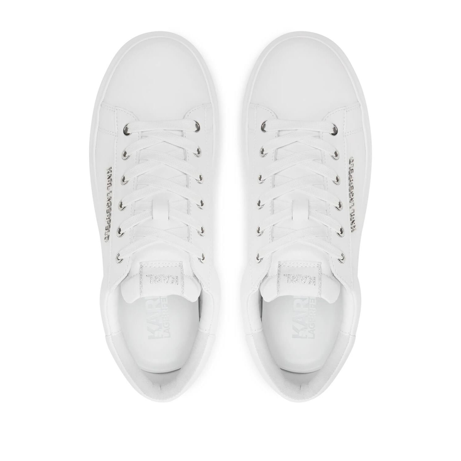 Ανδρικά Δερμάτινα NFT Kounter Sneakers Λευκά Karl Lagerfeld KL52575N-01W WHITE