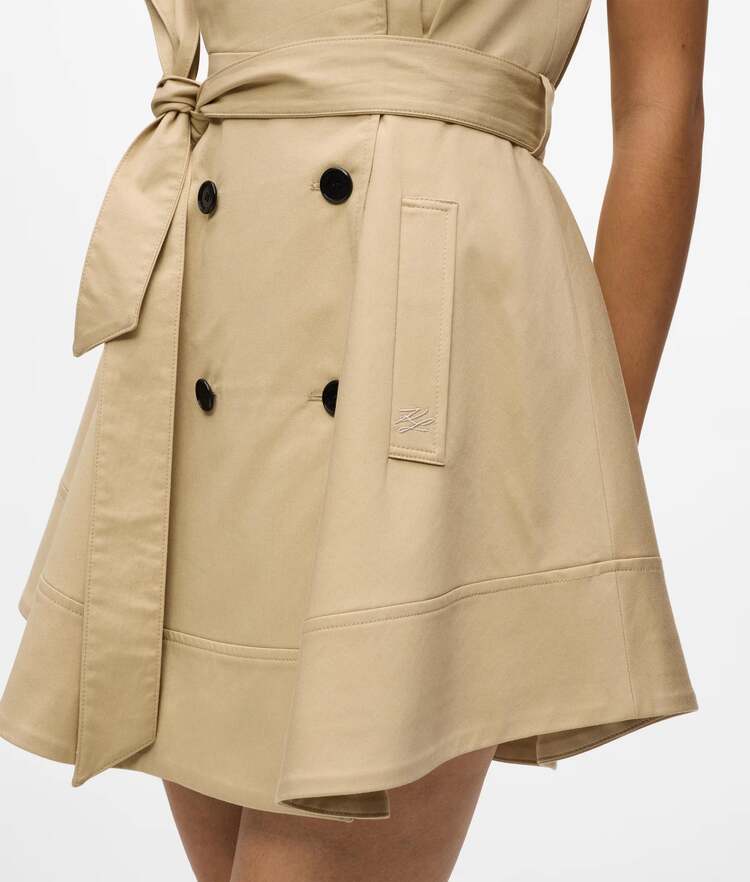 Γυναικείο KL x Amber Valletta Φόρεμα Μπεζ Karl Lagerfeld B2W13013-2FT SAFARI