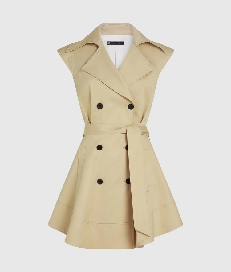 Γυναικείο KL x Amber Valletta Φόρεμα Μπεζ Karl Lagerfeld B2W13013-2FT SAFARI