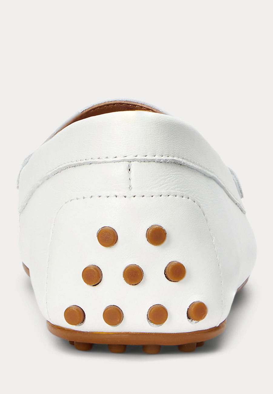 Γυναικεία Δερμάτινα Barnsbury Loafers Λευκά Ralph Lauren 802852847025-WHITE