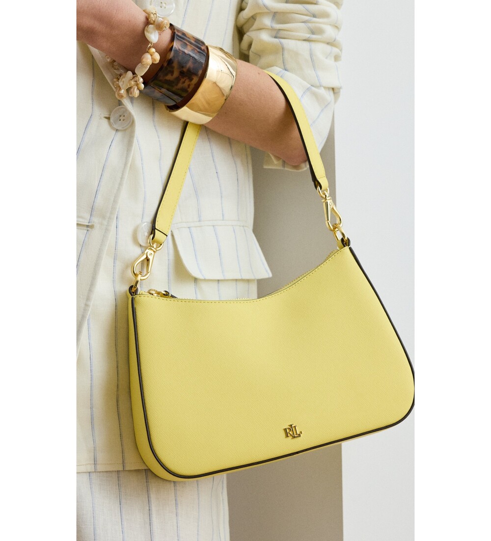 Γυναικεία Δερμάτινη Danni 26 Τσάντα Κίτρινη Ralph Lauren 431883768056-LEMON