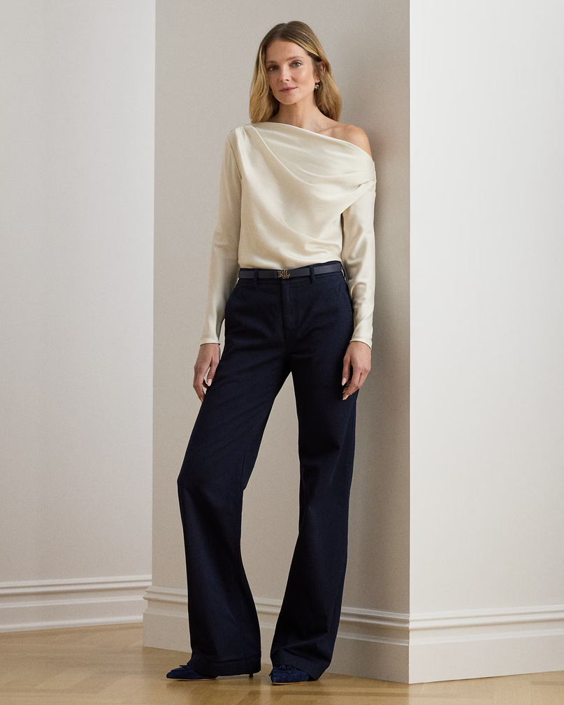 Γυναικεία Μακρυμάνικη Μπλούζα Κρεμ Ralph Lauren 200P03566003-Natural